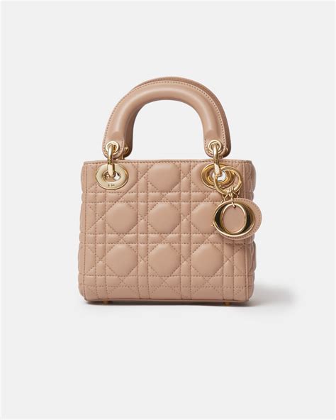 mini lady dior blush cannage|Dior mini lambskin bag.